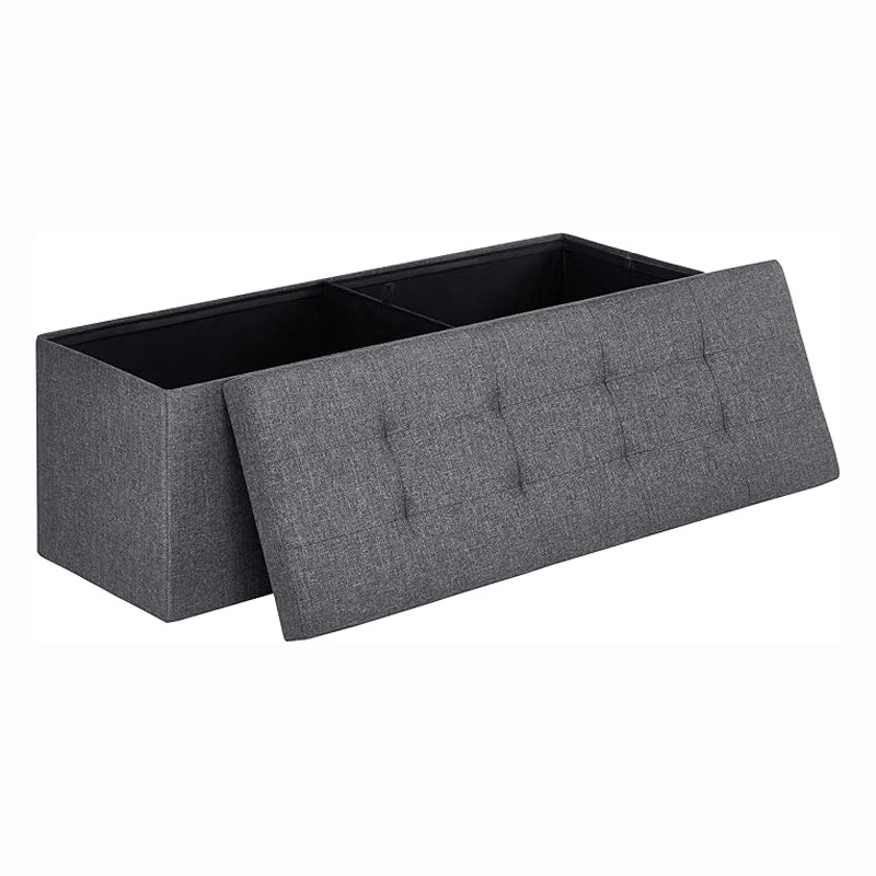 Elegant Storage Ottoman: Perfect for Living Room Organization Long Bench