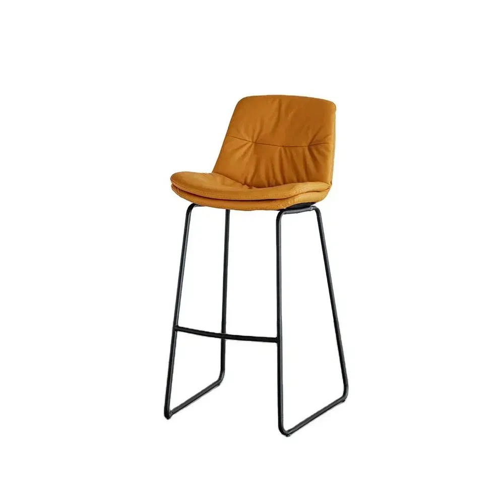 Modern Counter Height Velvet Upholstered Bar Stool with Metal Frame