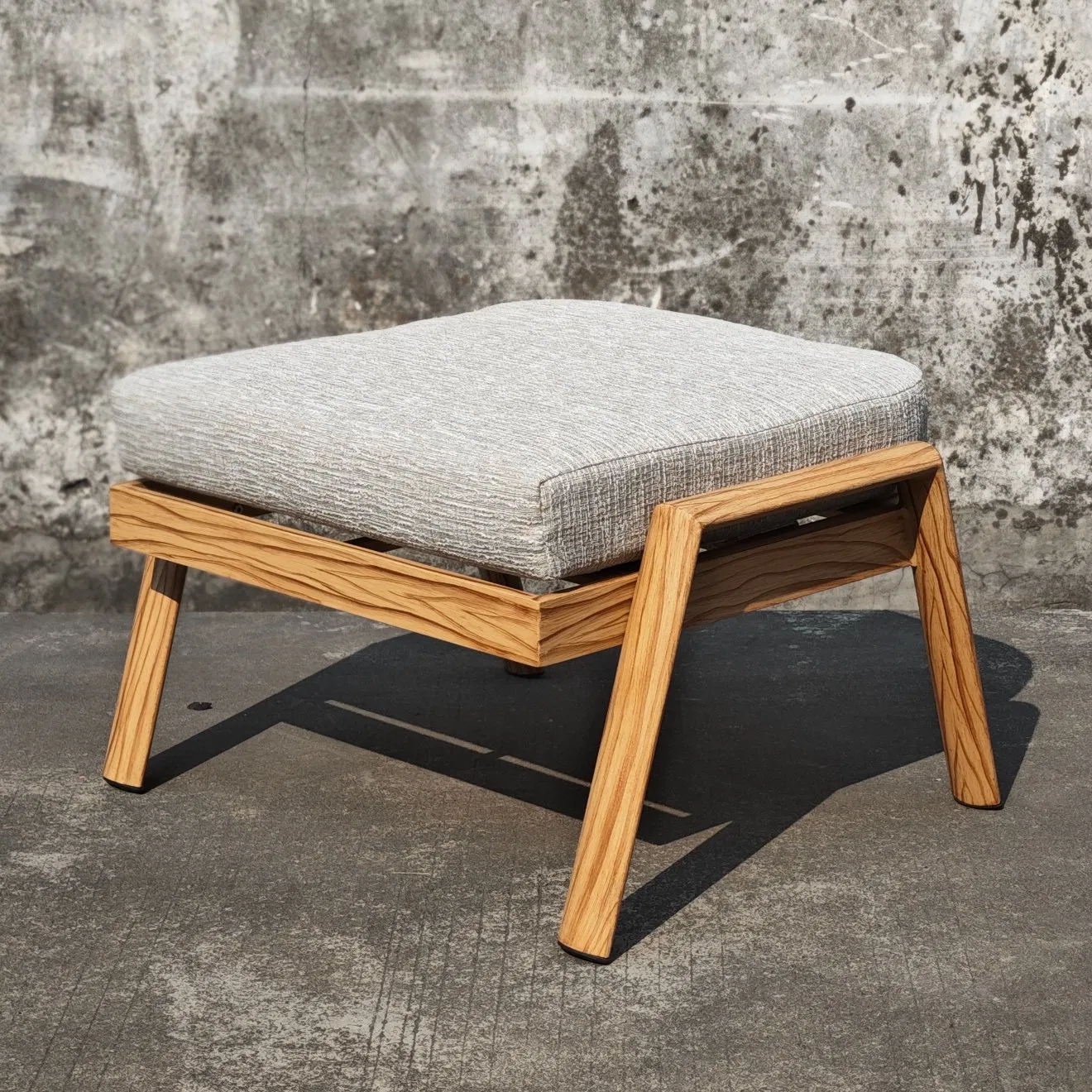 Outdoor Patio Leisure Chaise Lounge Soft and Comfortable Ottoman Footrest