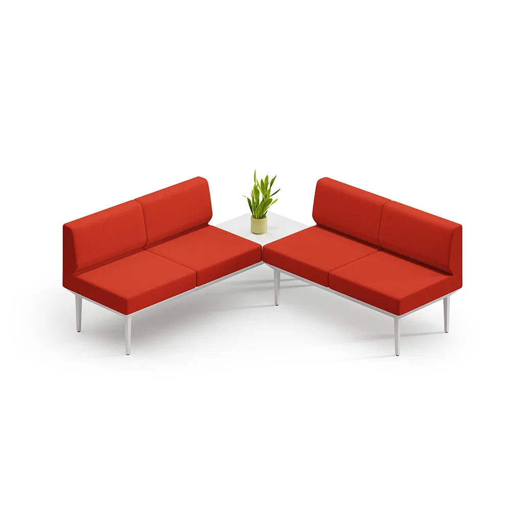 High Quality Commercial Furniture Reception Lounge Comfortable Corner Office Sofas Durable Sectional Fabric Sofa Set