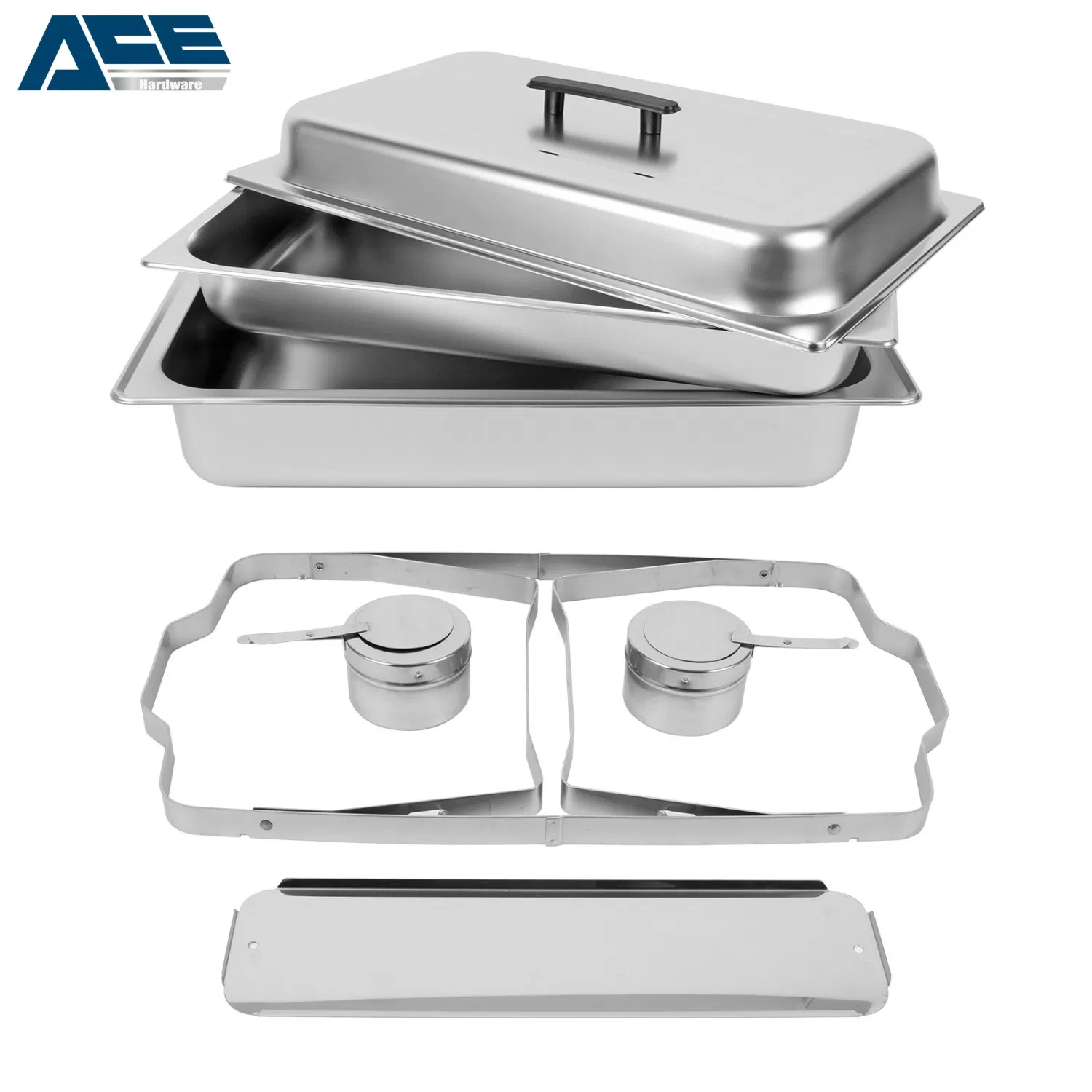 Commercial Stainless Steel Fuel Chafing Dish for Parties Kitchen Restaurant Buffet