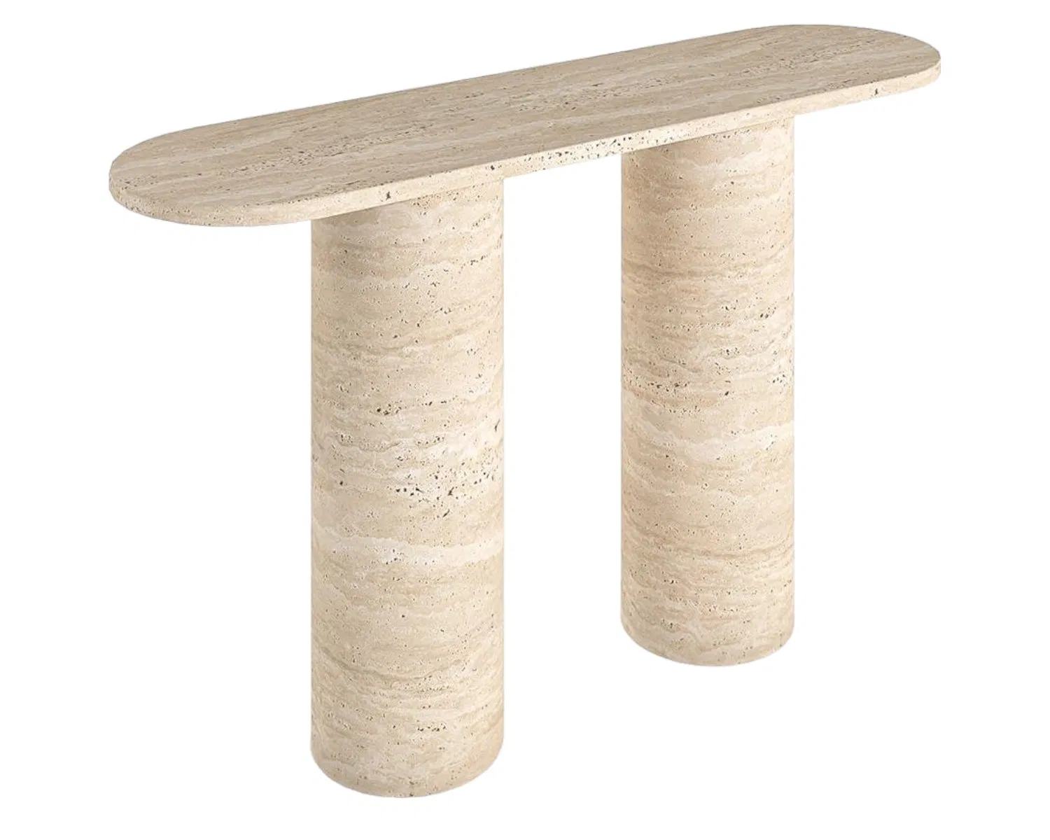Custom Natural Travertine Table Modern Living Room Travertine Furniture Hallway Entry Table Stone Marble Console Table