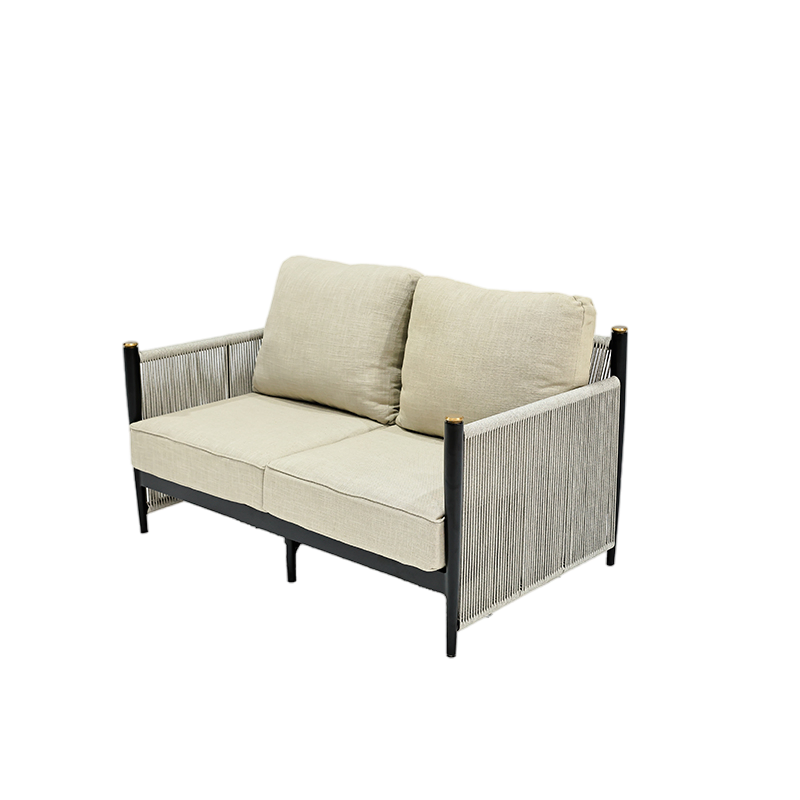 Wholesale Aluminum Outdoor Single Sofa Lounge Chair and Ottoman Hotel Patio Terrace Garden Modern Balcony Lounge Ottoman