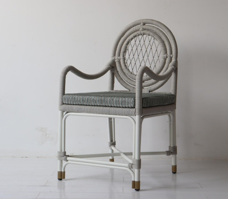 Eco-Friendly Rattan Chair with Backrest Luxury Event Chair Living Room Dining Accent Chair