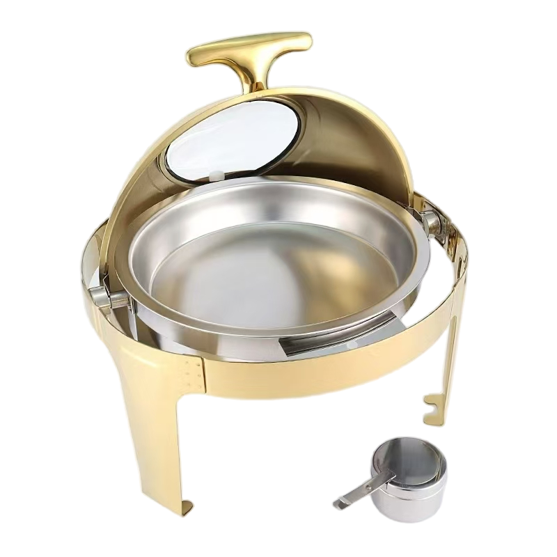 High-Grade Chafing Dish Stainless Steel Full Flip Cover Buffet Stove