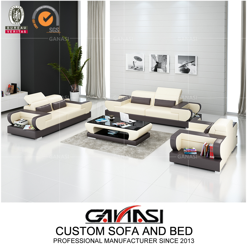 Wholesale Sectional Commercial Leather Sofa with Chaise