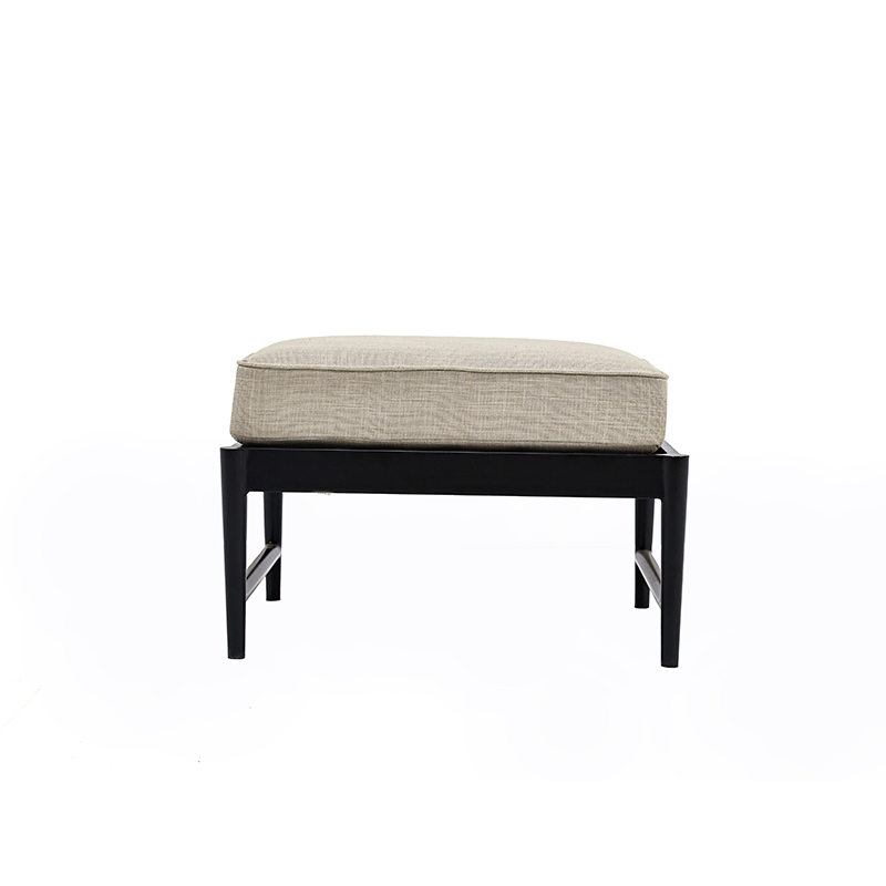 Wholesale Aluminum Outdoor Single Sofa Lounge Chair and Ottoman Hotel Patio Terrace Garden Modern Balcony Lounge Ottoman