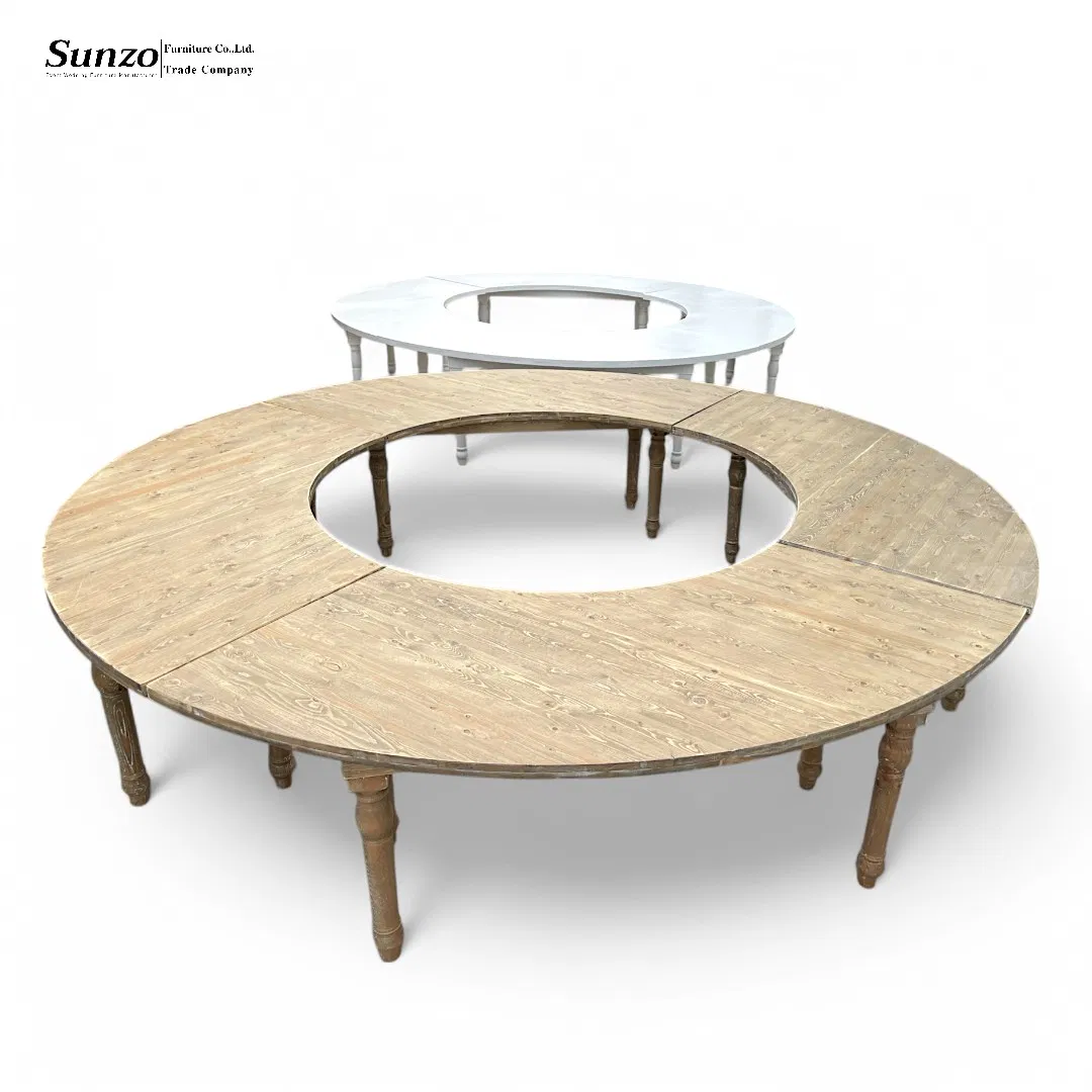 Indoor Outdoor Large Curved Serpentine Designed Event Wedding Dining Table