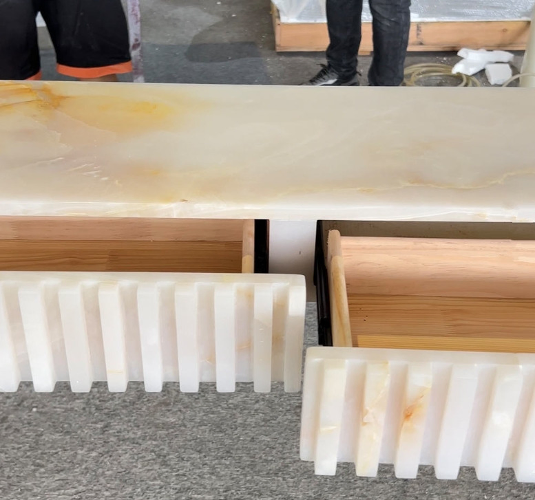 Luxury Storage Console Table Marble-Designed Entry Furniture for Living Room and Hall