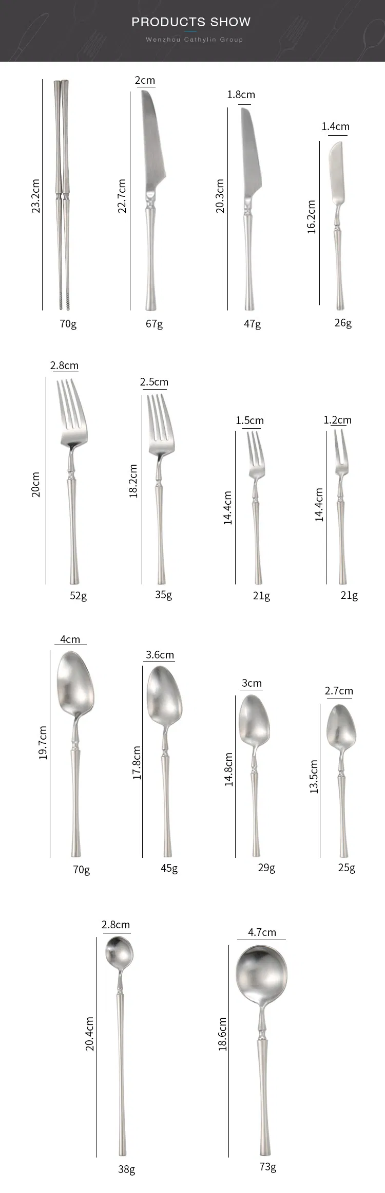 Stainless Steel Flatware Set Details