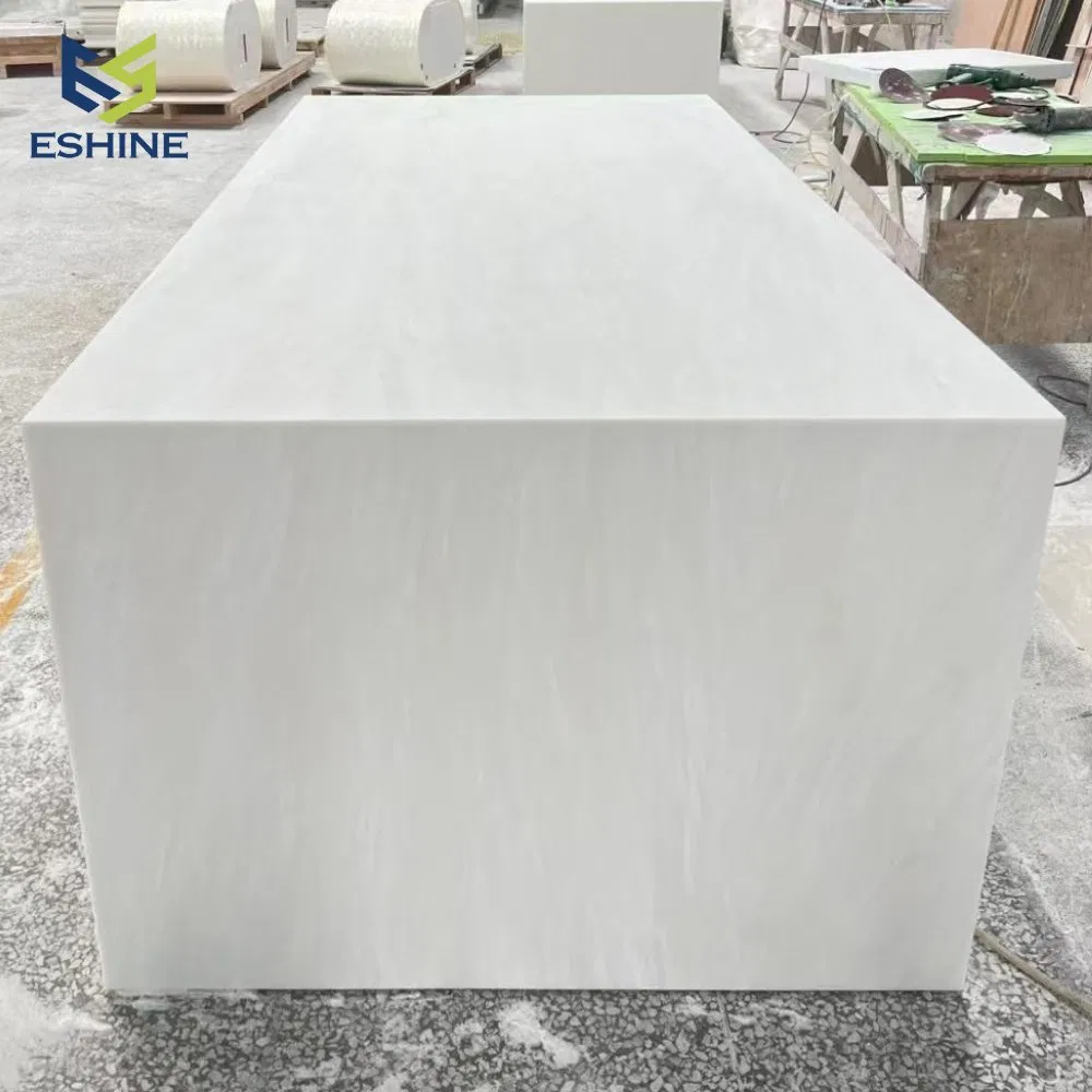 OEM Factory Home Furniture Kitchen Dining Table Island with Kitchen Cabinet in Modern Design and Solid Surface Stone Quartz Taj Mahal Countertop Island Top