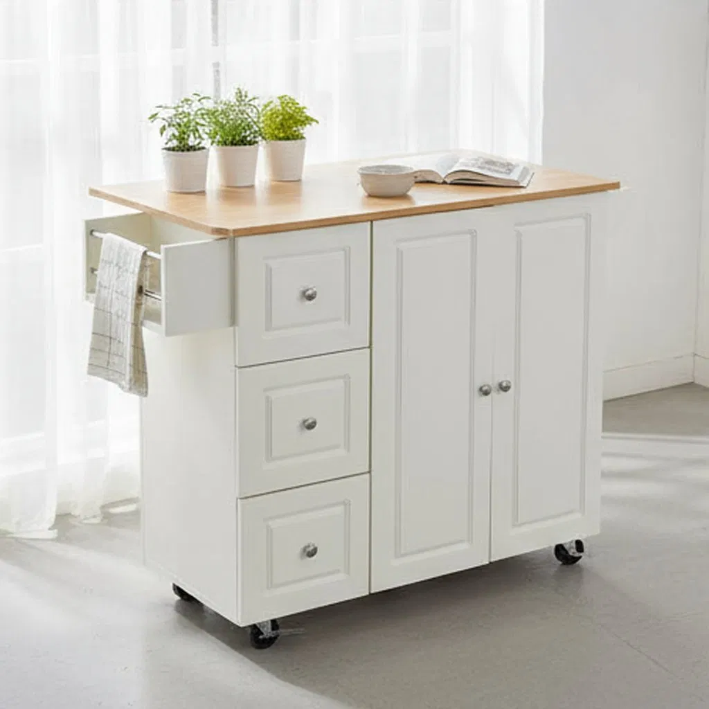 Movable and Convenient Kitchen Island with European Style Design