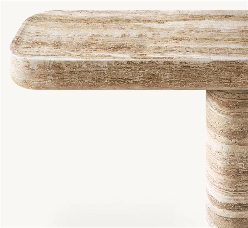 MID Century Entry/Foyer Table Natural Travertine Console Table Design