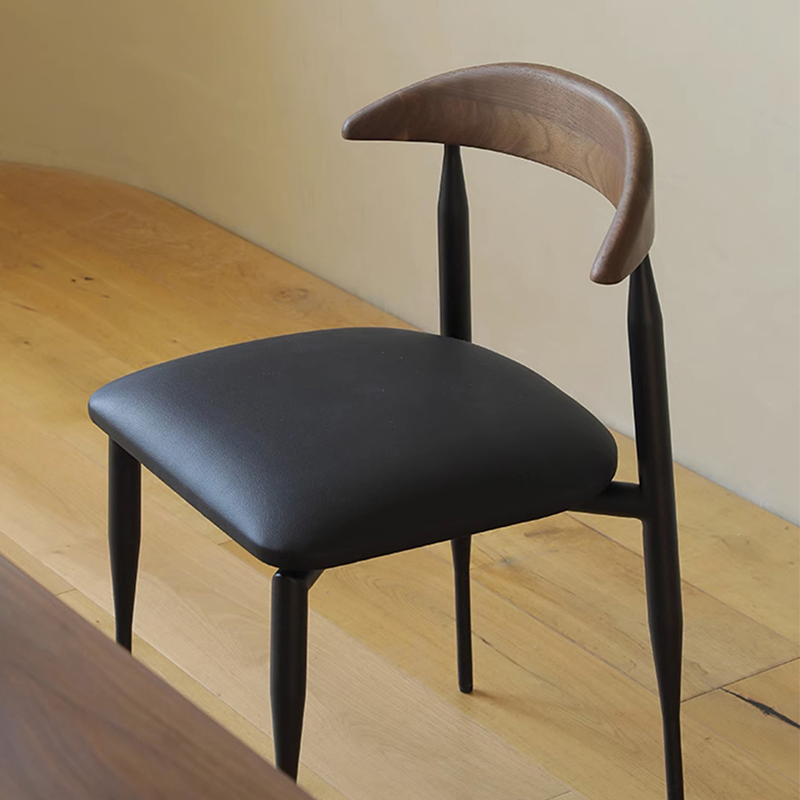 Dining Table Chair Sets with Steel Leg Modern Solid Wood for Restaurant Metal Iron Restaurant Furniture Kitchen Chair