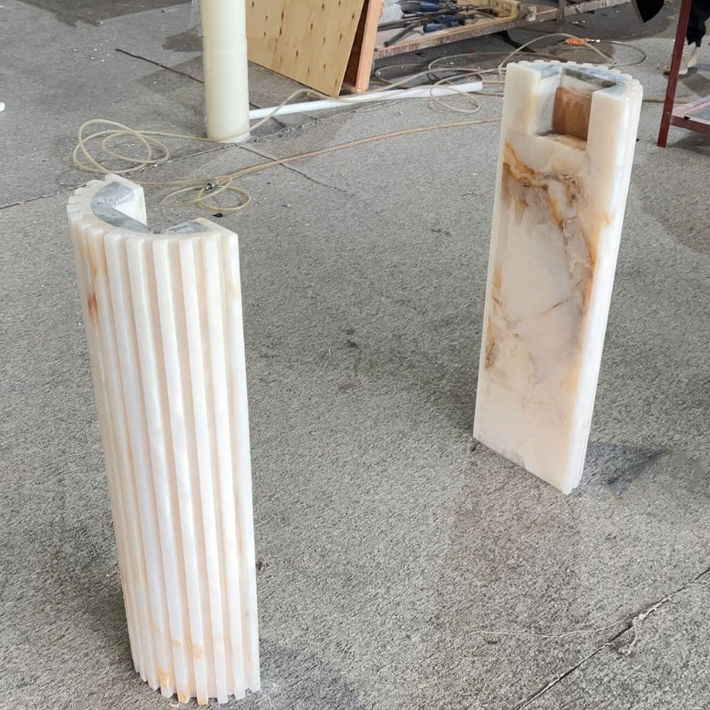 Luxury Storage Console Table Marble-Designed Entry Furniture for Living Room and Hall