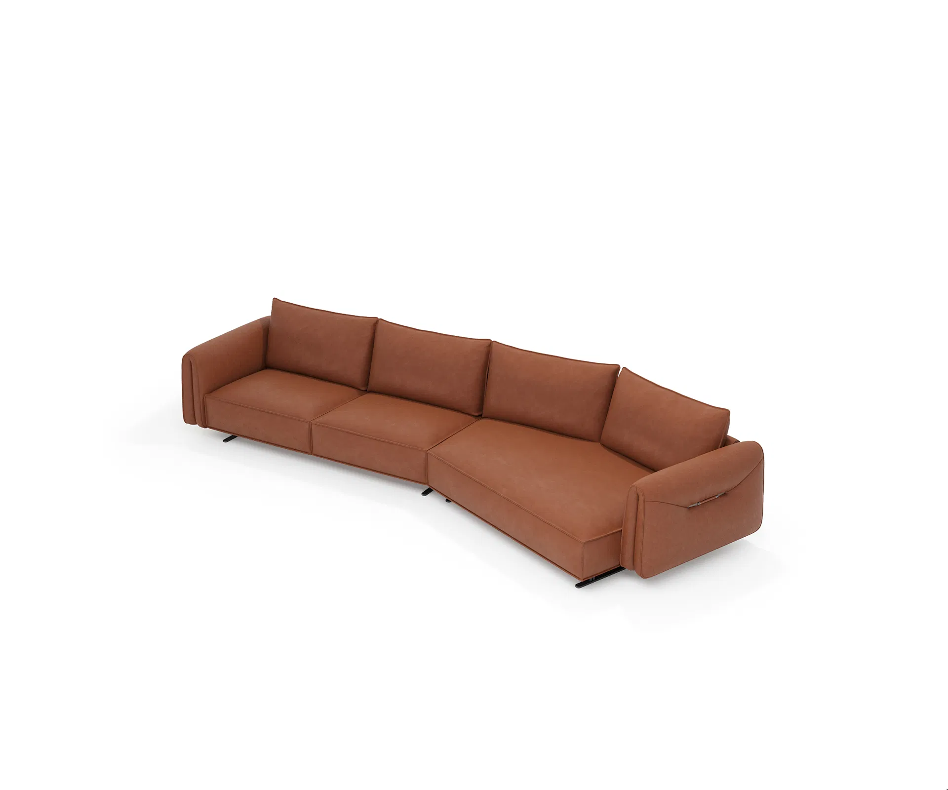 Premium Modern Furniture Genuine Leather Living Room Sofa Couch Easy Clean for Home Office and Restaurant Settings