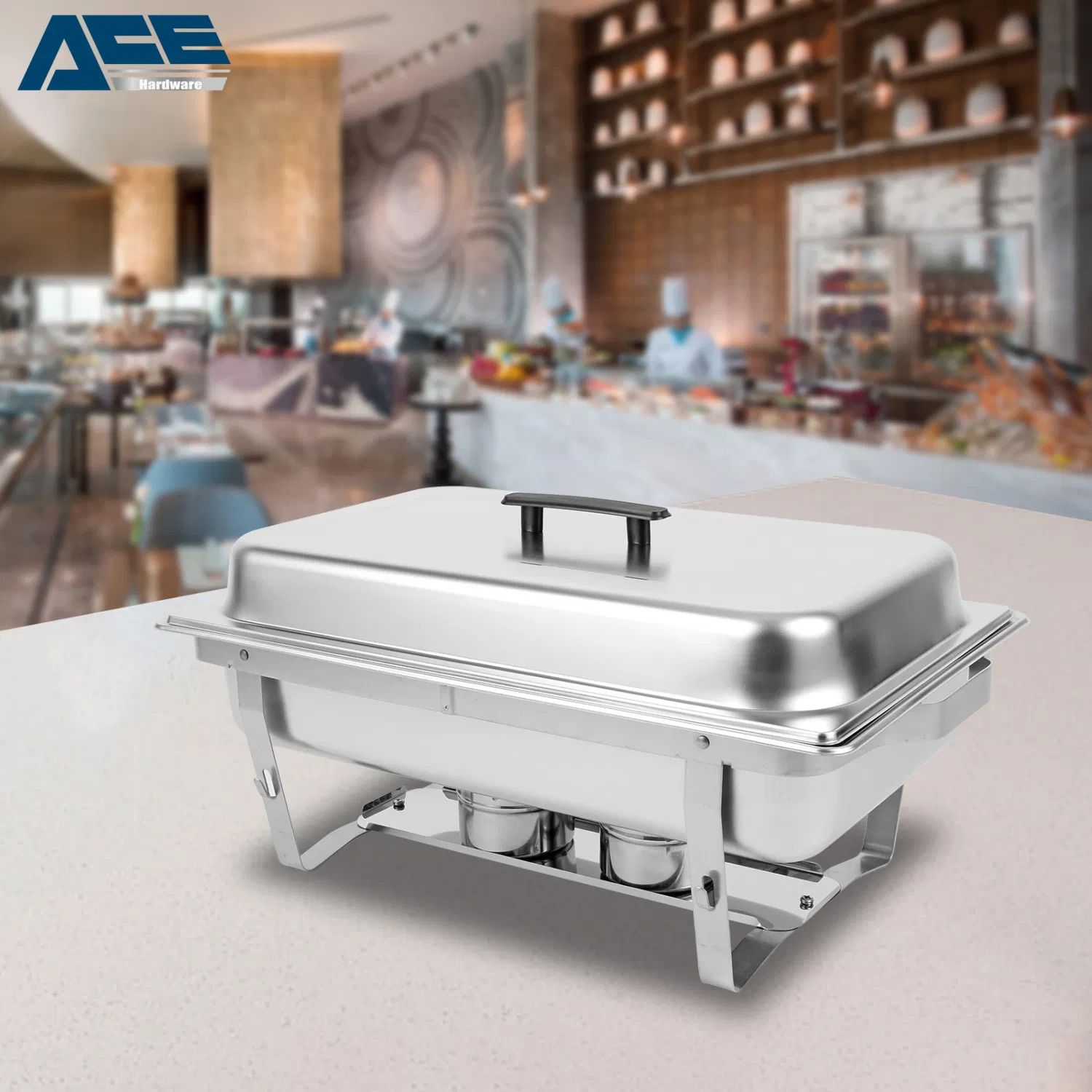 Commercial Stainless Steel Fuel Chafing Dish for Parties Kitchen Restaurant Buffet