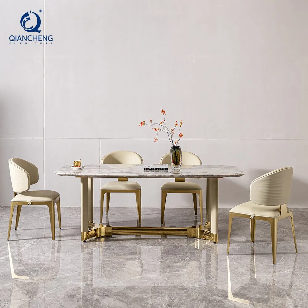 High End Modern Dining Room Luxury Rectangle 10 Seater Dining Table Set