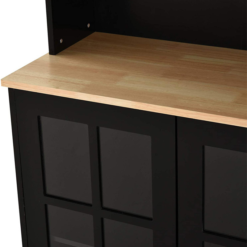 Living Room Bedroom Kitchen with Door Black Floor Storage Cabinet 0014