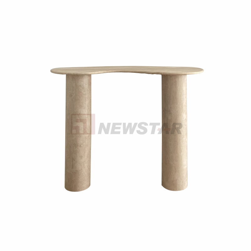 Irregular Travertine Living Room Furniture Travertine Entry Table Console Marble Console Table