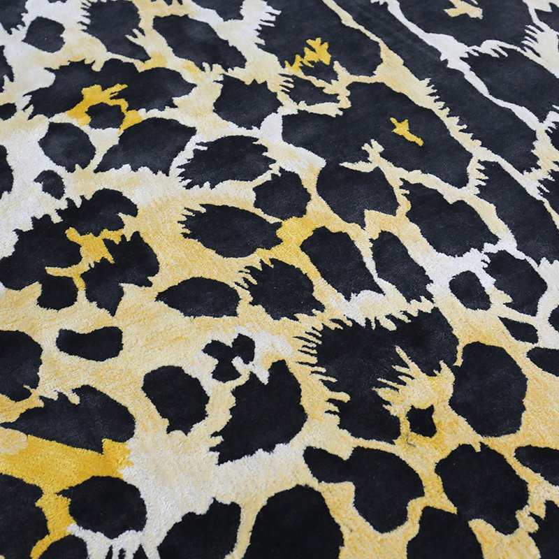 Golden Leopard Living Room Rugs Home Floor Carpets