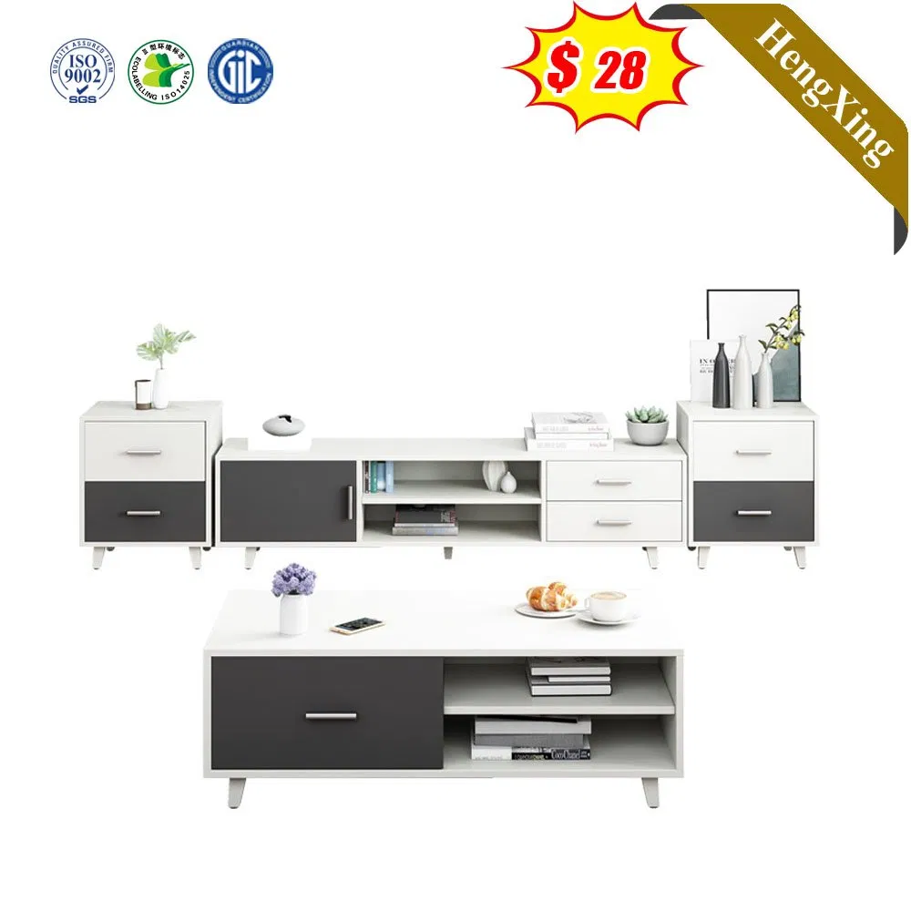 High Quality Classic Gray Color Modern Home Furniture Wooden Drawer Cabinet Melamine Laminated Board TV Stand