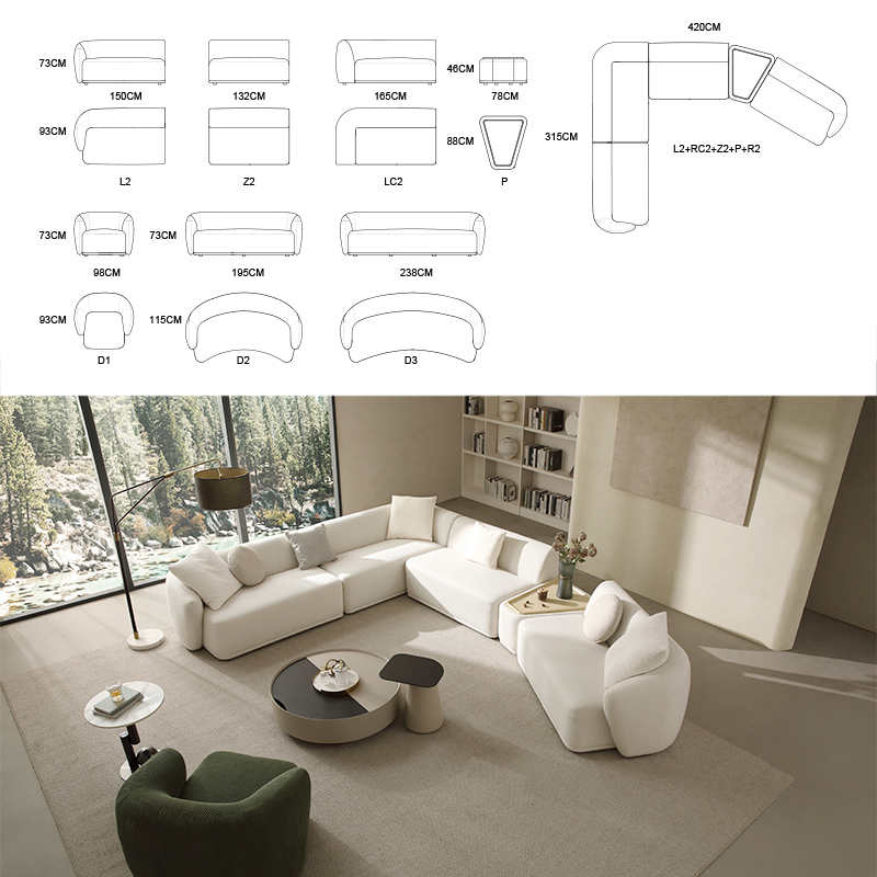 Cost Effective Comfortable Sofa Set Furniture Fabric Living Room Furniture Sofa Modular Sectional Sofa