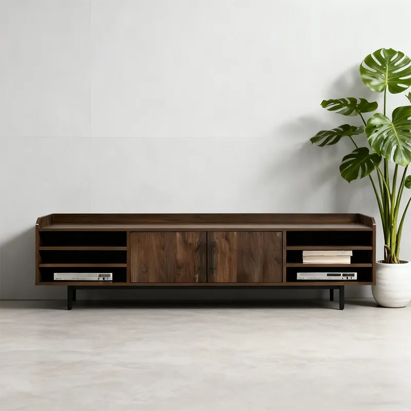 Modern TV Stand Storage Detail