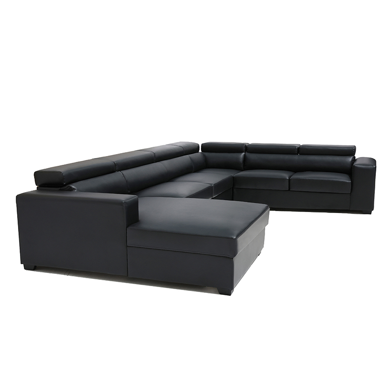 Sectional Sofa Furniture Modern Black U Shaped Sofa for Hotel Lounge