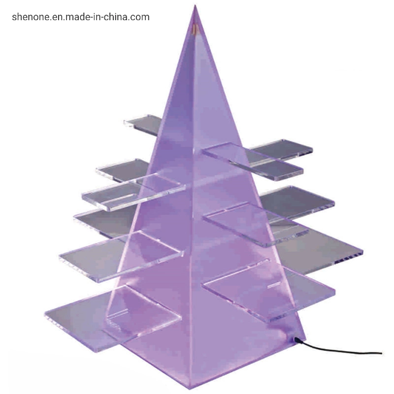 Shenone Buffet Catering Elevation Decorations and Equipment for Sale Decorative Acrylic Mirror Dessert Cake Display Stand Buffet Riser