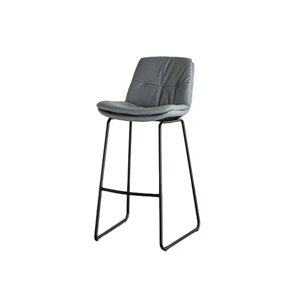 Modern Counter Height Velvet Upholstered Bar Stool with Metal Frame