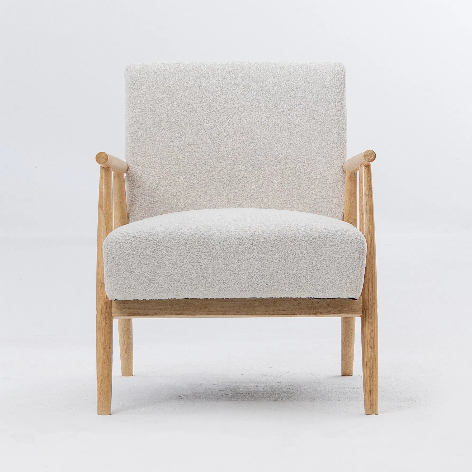 Accent Home Furniture Factory Direct Balcony Hotel Reclining Wood Fabric Recliner Living Room Leisure Lounge Chair