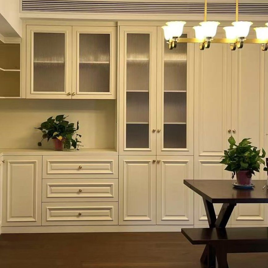 Contemporary Wooden Living Room Cabinets with Ample Storage Space