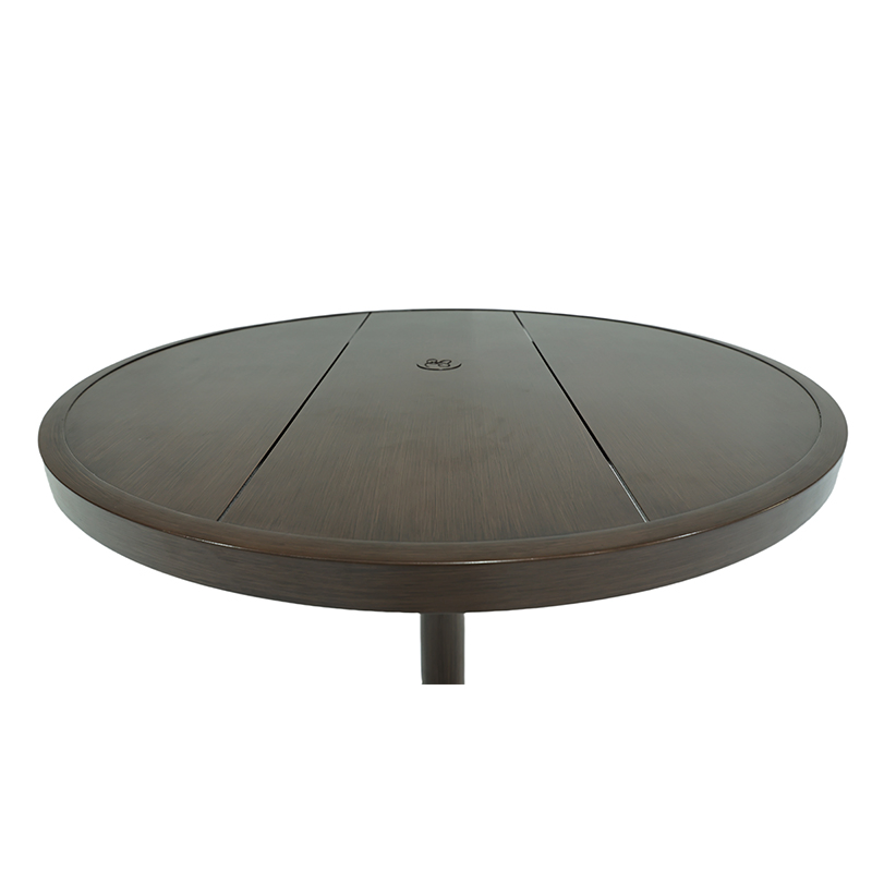 Outdoor Furniture with 2 Cafe Stools Backyard/Patio Garden Metal Aluminum Round Bar Table Set for Height Dining/Cafe/Coffee