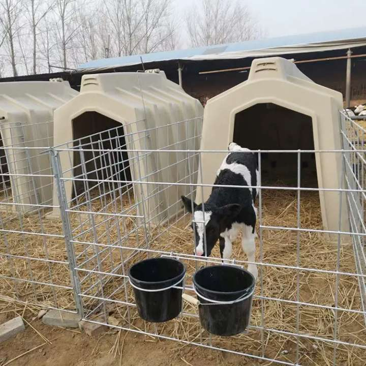 Portable Foldable Calf Hutch with Easy-Clean Surface for Small Farms Calf Hutch