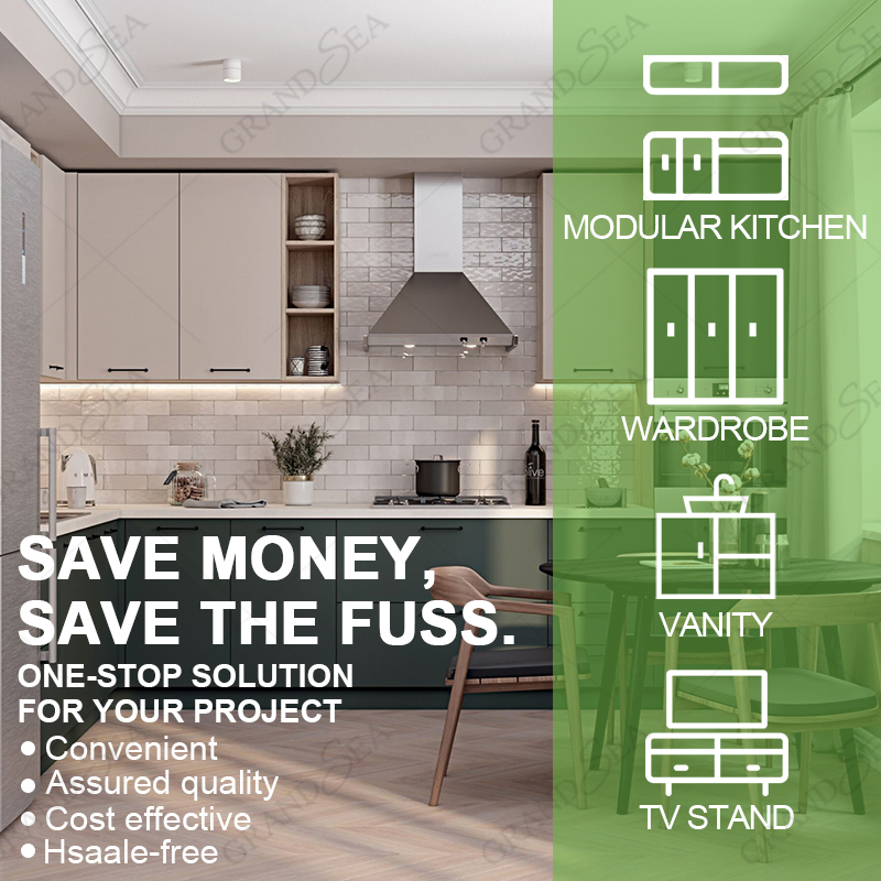 Supplier Price Whole Kitchen Custom Wood Kitchen Cabinet &amp; Island