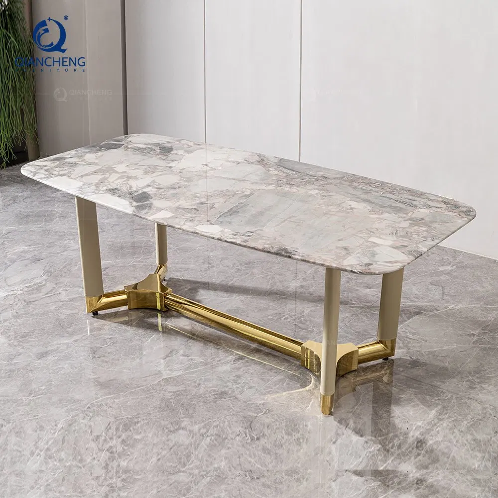 High End Modern Dining Room Luxury Rectangle 10 Seater Dining Table Set