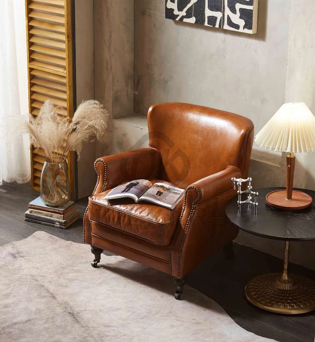 Vintage Leather Accent Chair