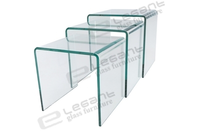 Modern Nest Glass Side Table Living Room Furniture
