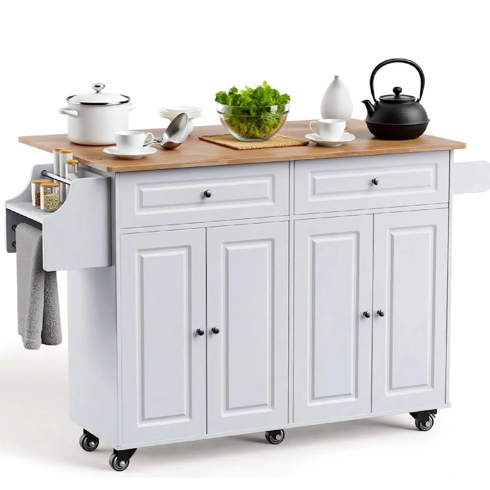 Wholesale European Style Modern Cheap Large White Kitchen Island