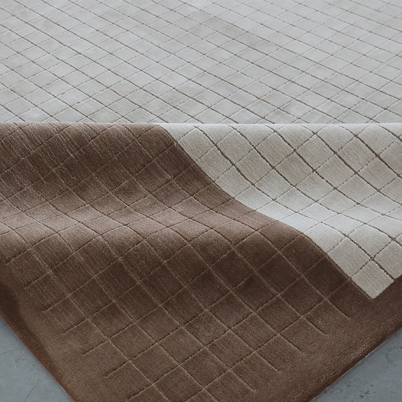 Grid Gradient Floor Carpet Living Room Rugs