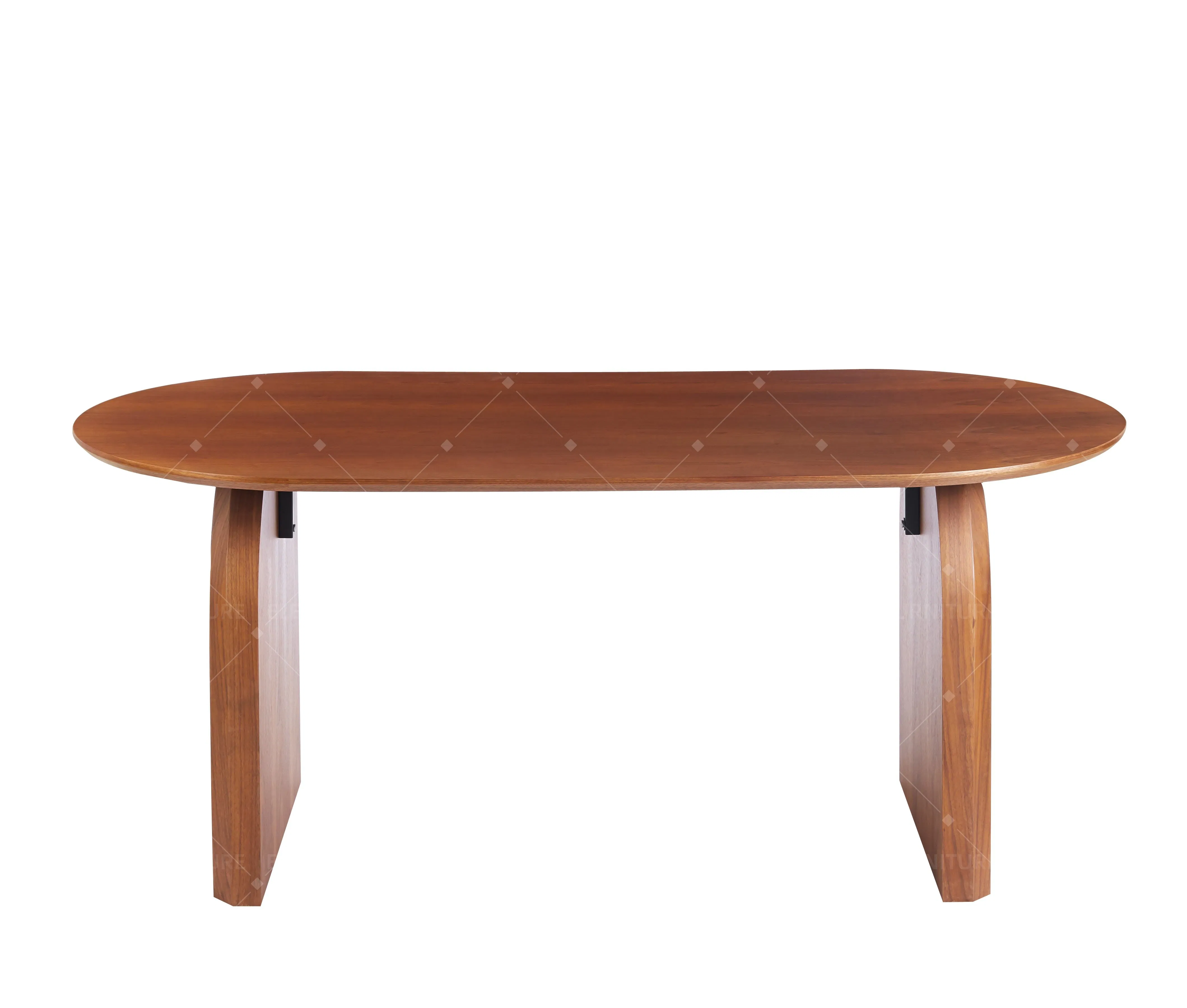 Scandinavian Heat Resistant Folding Space Saving Oval White Stain-Resistant Dining MDF Table