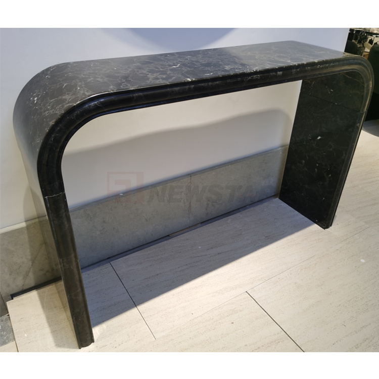 Black Marble Entry Table Arch Console Natural Marble French Style Bluestone Entry Hallway Consoletable