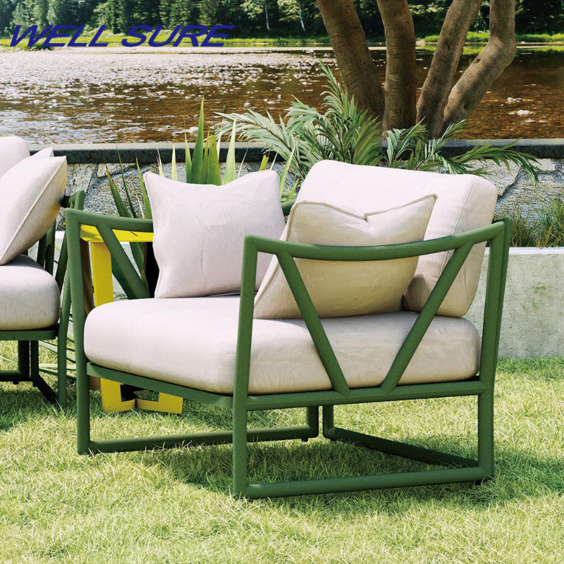 Weather Resistant Patio Lounge Sofa with Powder Coated Aluminum Build