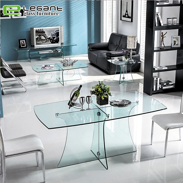 12mm Clear Tempered Glass Dining Table