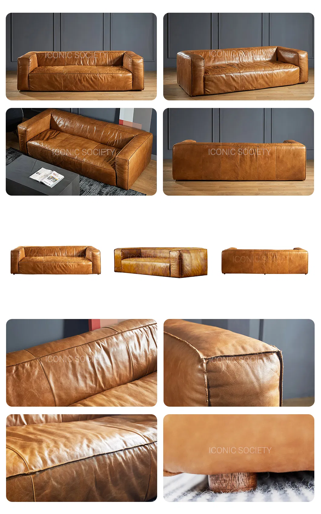 Leather Sofa View 1