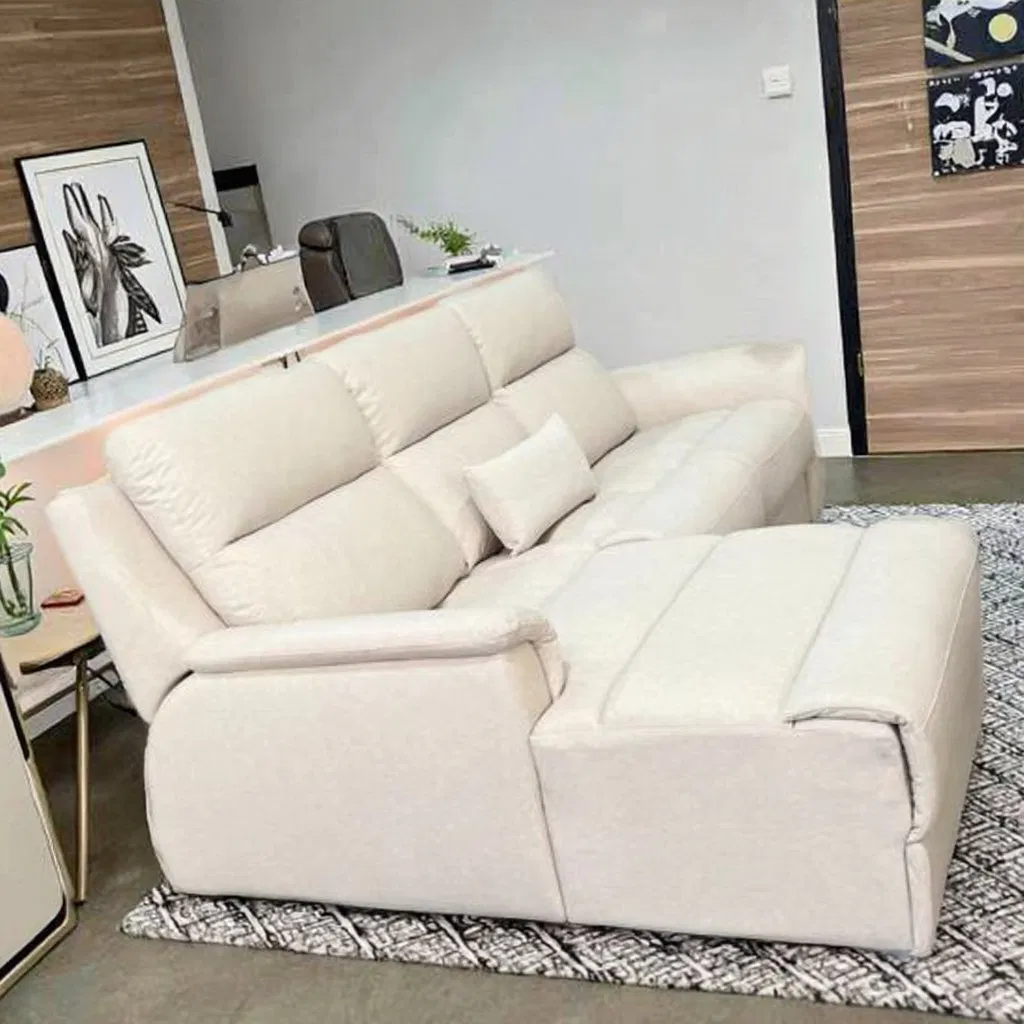 Nordic Style U L-Shaped Modular Sectional Fabric Sofa Set Electric Function Modern Sofa and Couch Luxury Living Room Sofas