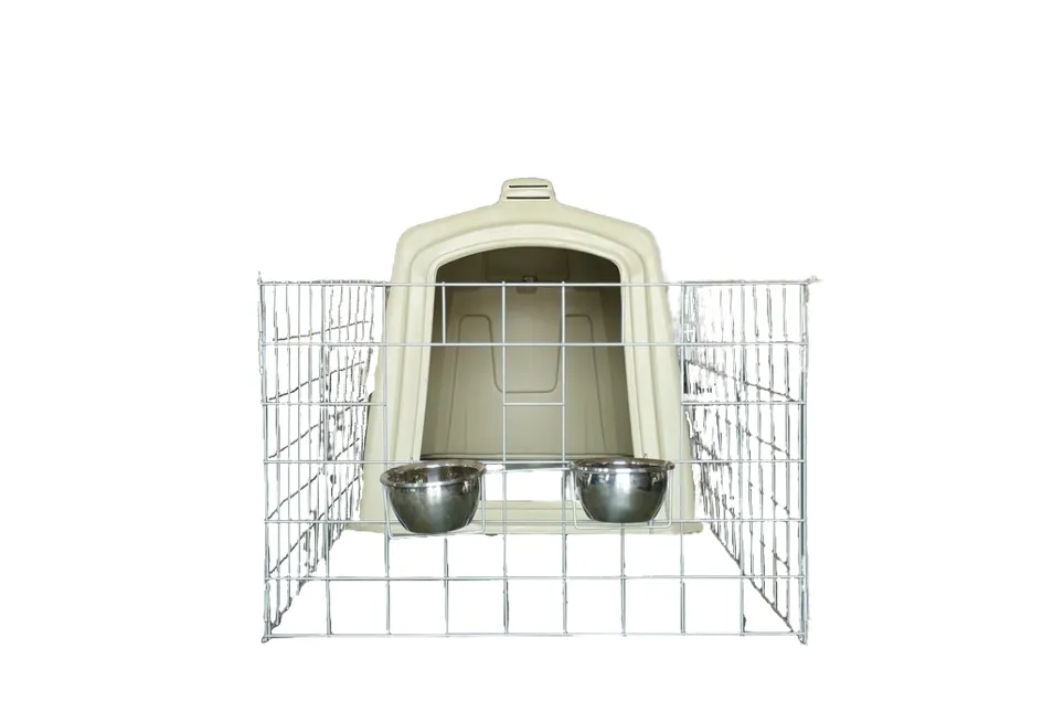 Sheltered Outdoor Calf Hutch for Dairy Farm
