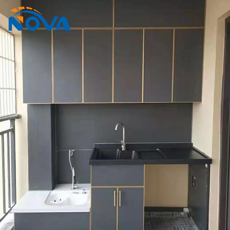 Modern Wood Balcony Cabinet for Home Furniture for Living Room Use Balcony Storage Solution for Washing Machine