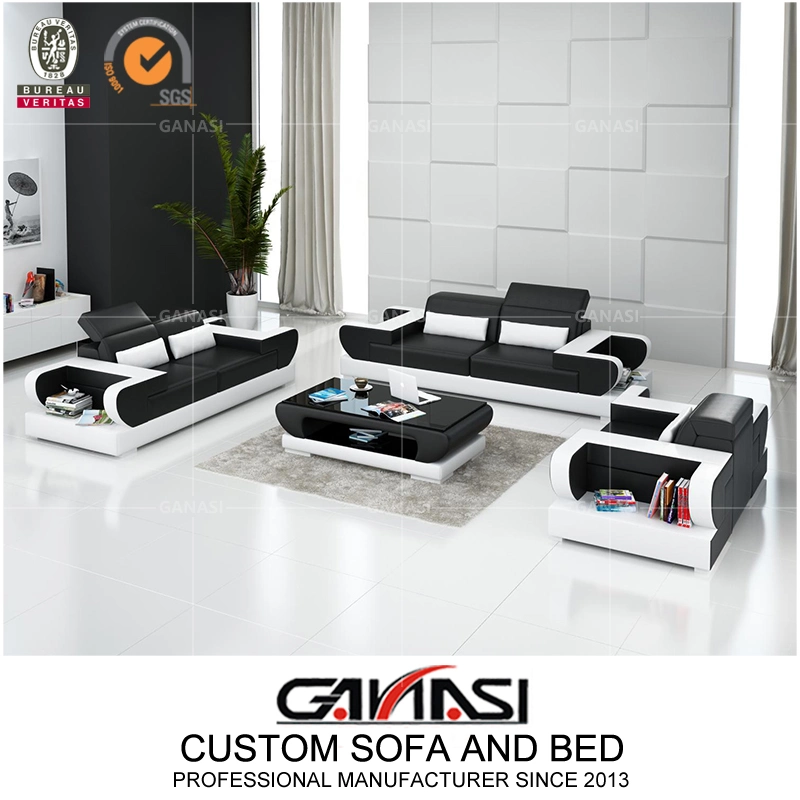 Wholesale Sectional Commercial Leather Sofa with Chaise